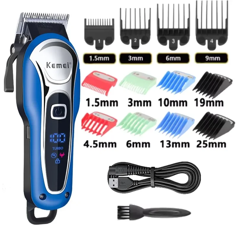Kemei KM-1995 Electric Hair Clippers Man Professional Precision Adjustment Cordless Hair Trimmer Rechargeable Haircut Machine