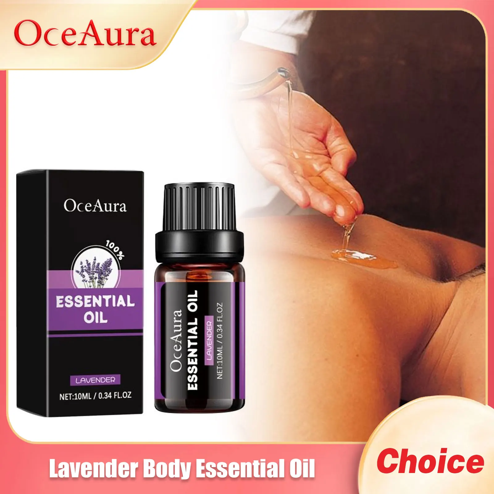 Lavender Body Essential Oil Fat Burning Relaxing Muscle Relieve Stress Moisturizing Treatment Weight Loss Spa Body Massage Serum