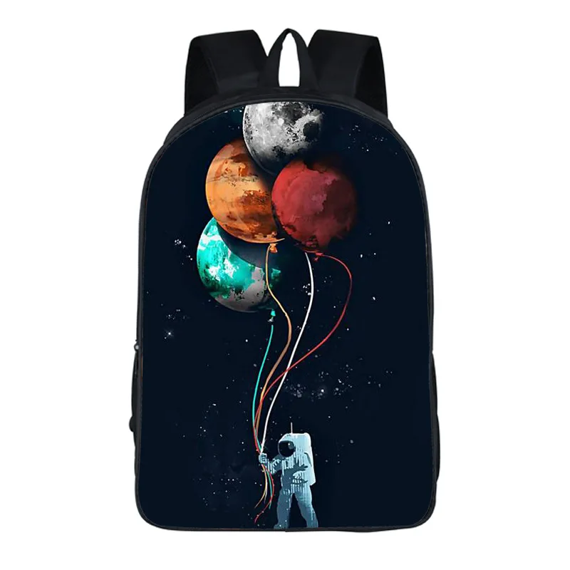 Cartoon Astronaut Student Schoolbag Creative Polyester Comfortable Primary School Backpack Mochila Escolar School Bags Plecak