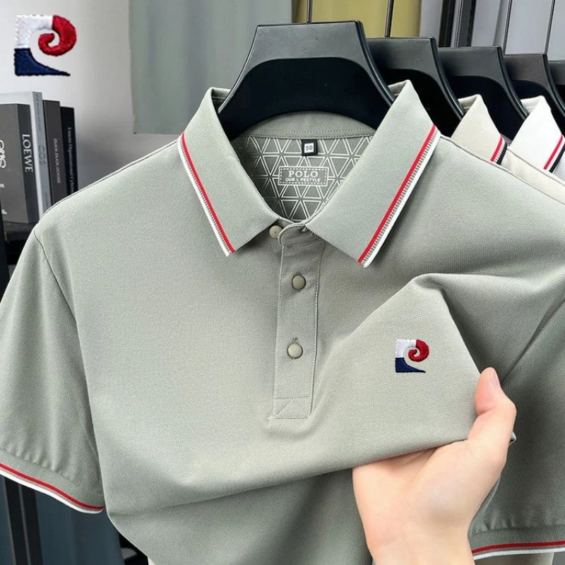 New summer high-quality polo shirt for men, fashionable and casual, moisture absorbing, breathable and cool top — купить у AliExpress WW