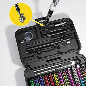132 in 1 Präzisions-Schraubendreher-Set, Phillips-Torx, magnetischer Schraubendreherkopf mit Aufbewahrungsbox, 152 Bit, kleines Handreparatur-Werkzeug-Set – Detail 4