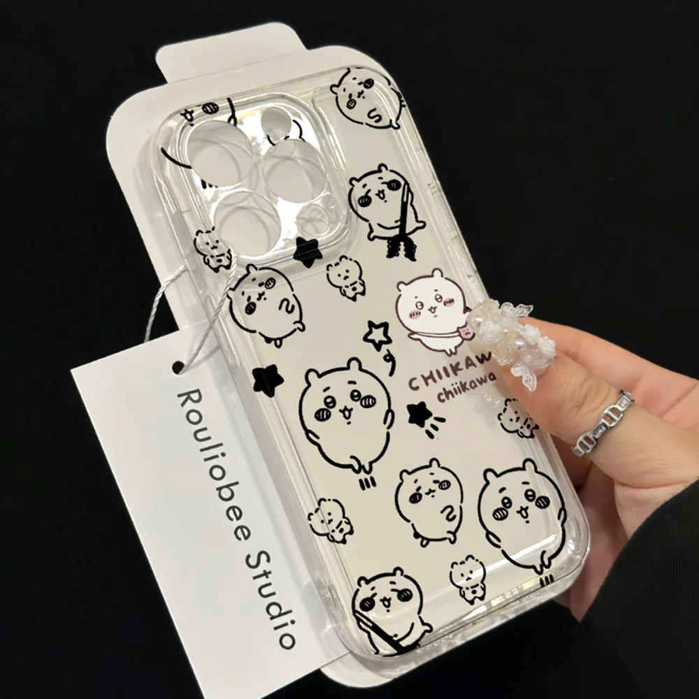 Japan Cartoon Cute Chiikawas Phone Case For Samsung S25 S24 S23 S22 S21 S20 FE Note20 Note10 Plus Ultra Lite 5G Clear Soft TPU