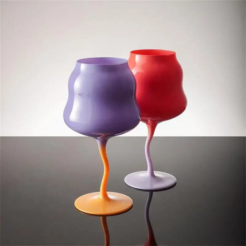 1pc Creative Cream Goblet Medieval Retro Crystal Glass Home Decorative Cup Sparkling Wine Glass Juice Cup For Cold Drink