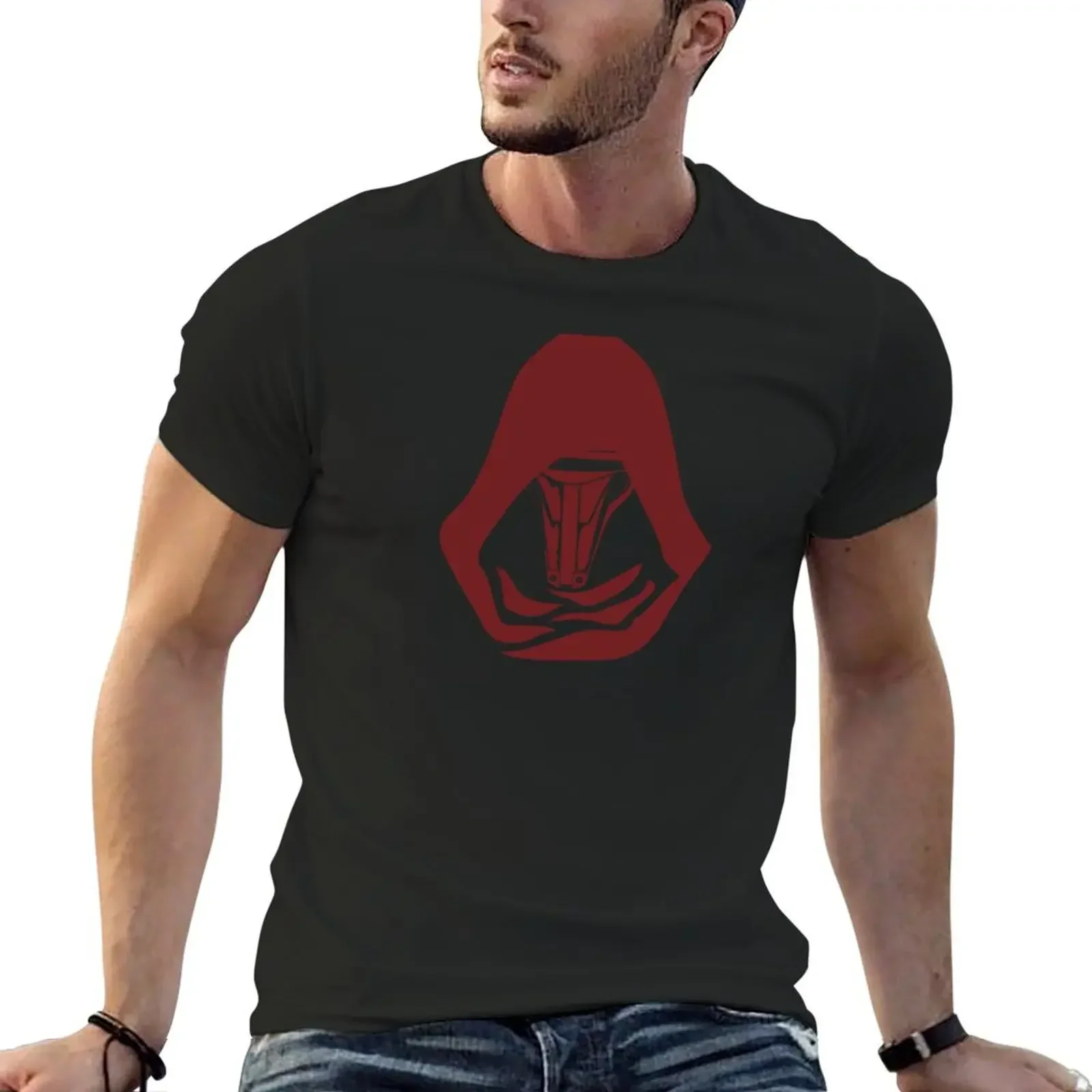 Darth Revan Mask T-Shirt vintage anime shirt rapper graphic tees plain black t shirts men