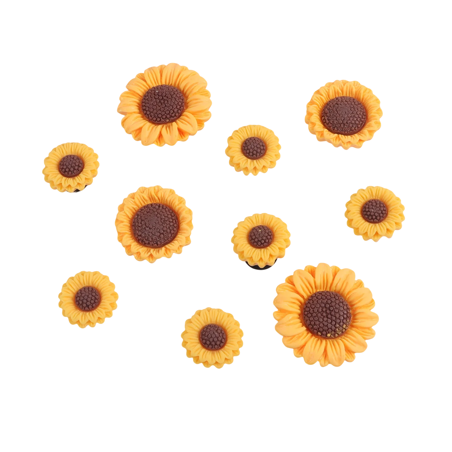 Randomly mixed sunflower cute style hole shoe accessory DIY shoe flower, women's beach shoe decoration buckle