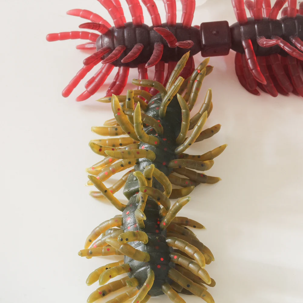 1 Stück, 3 Stück, 11 cm, 10 g, doppelter Kopf mit wackelnden Tentakeln, behaarter Spinnenköder, schwimmender, weicher Köder aus Kunststoff, flexibler Köder für Barsch, Hecht und Forelle. – Detail 16