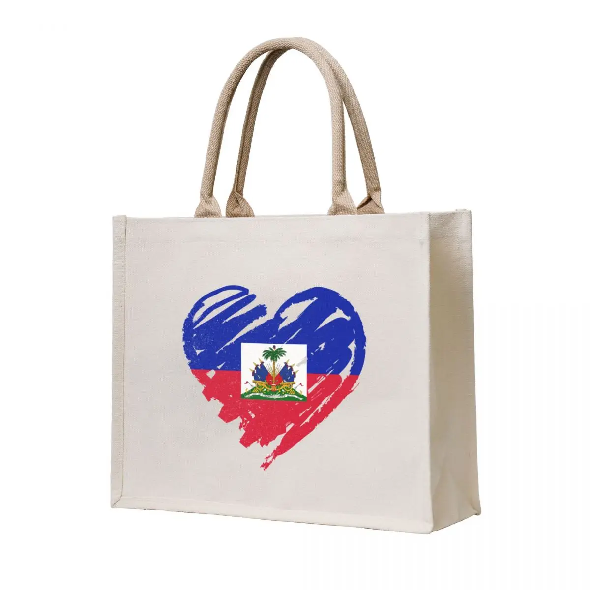 I Love Haiti - Baile Renmen Ayiti Tote Bag Подарочные сумки Холщовая сумка для женщин ручные сумки сумки-тоут ткань
