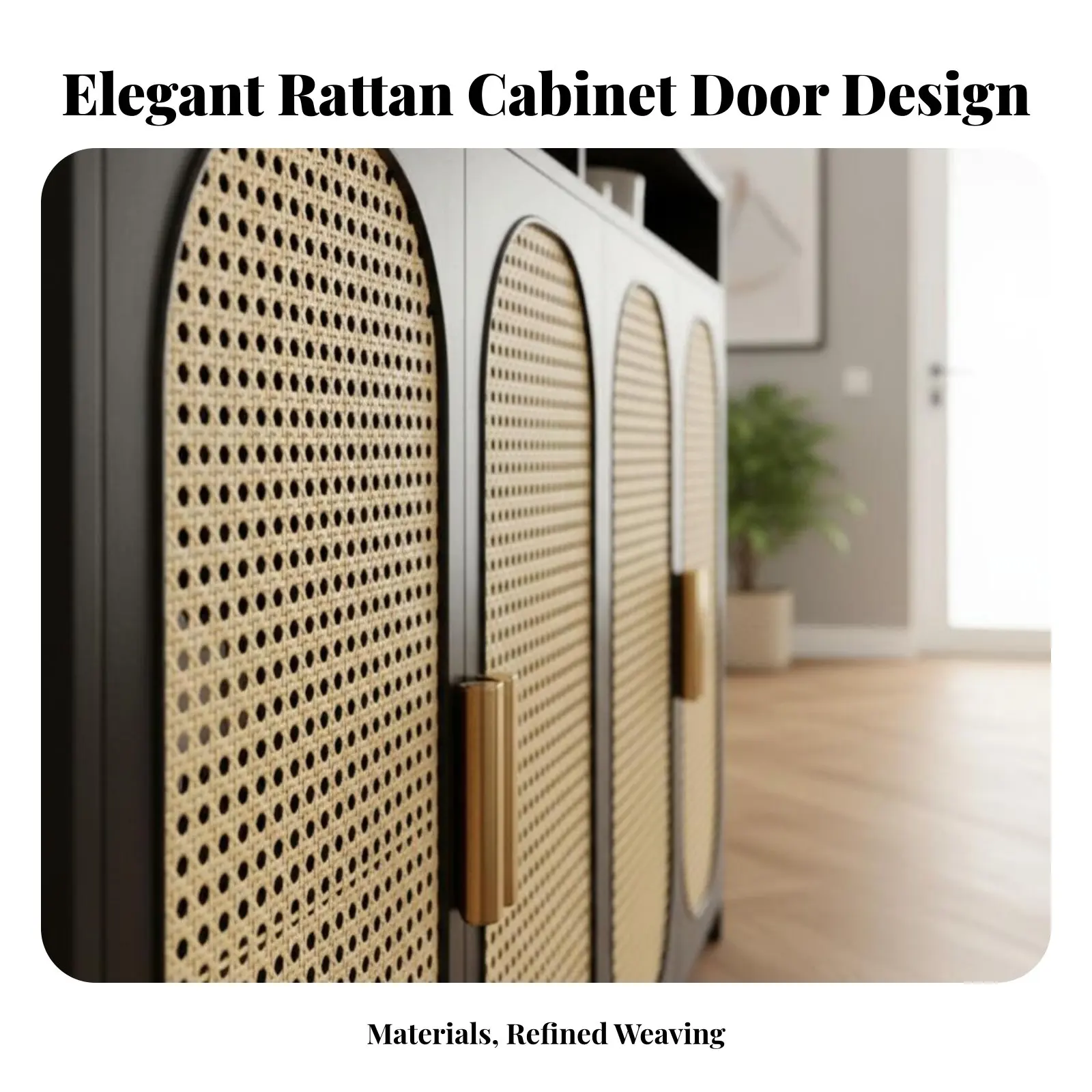 

Rattan Door Credenza Modern Design Woven Door Credenza Versatile Use robustDuty for Homeowners, Families, Entryway