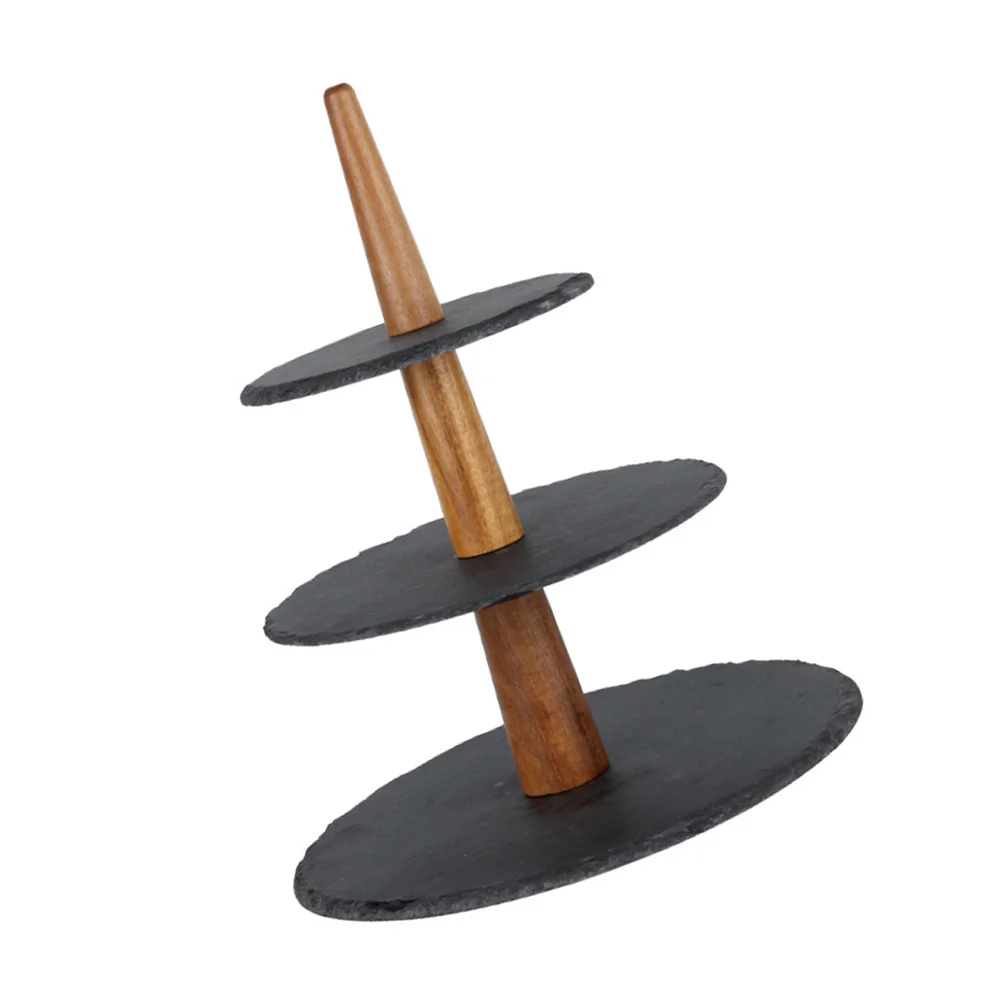 

1Pcs Three Layers Sushi Cake Stand Premium Wooden Round Serving Tray for Sashimi Dumpling Dessert Baked Treats Fruit Home