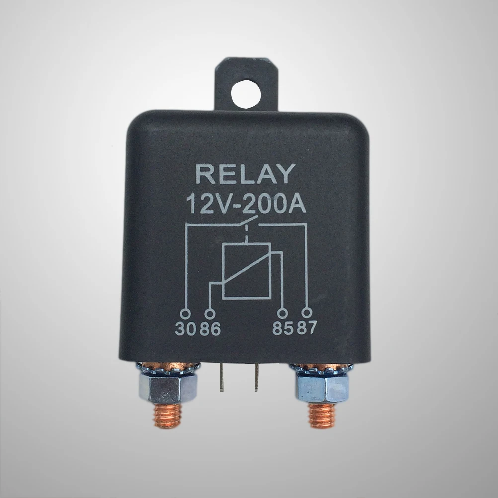 

4- Pin Relay Car Starting Batteries Isolator for Forklift Engineering Automatic Black Power
