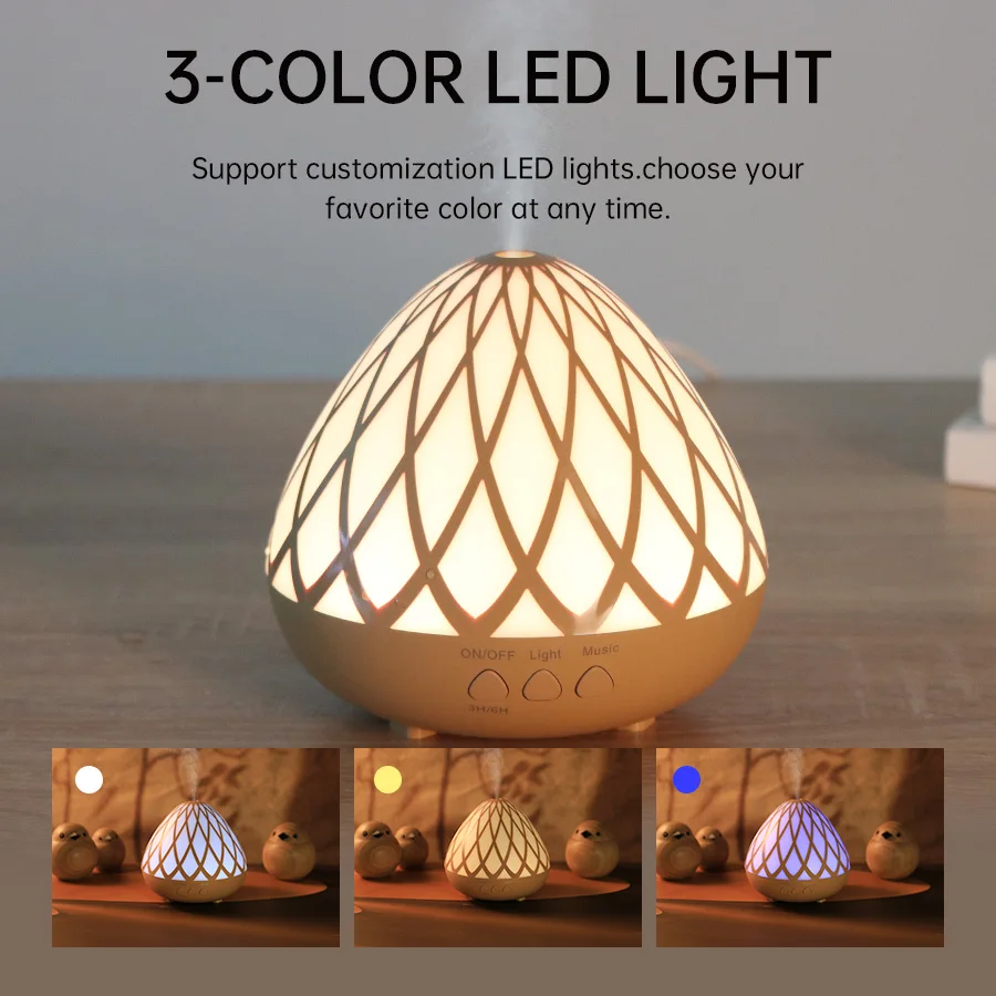 

Mother's Day Gift for Mom Portable Ultrasonic Air Humidifier Aroma Diffuser with LED Light Home Essential Oil Wholesale