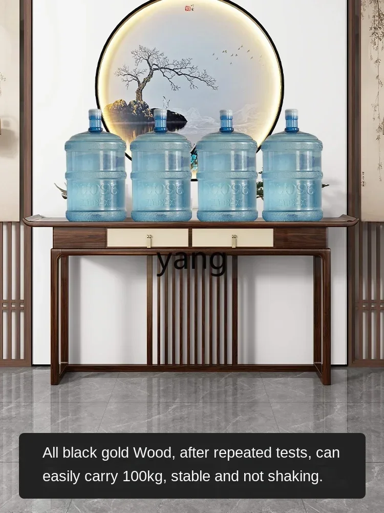 

Новый прикроватный столик в китайском стиле, центральный стол для прихожей, из черного дерева, пристенный, для гостиной