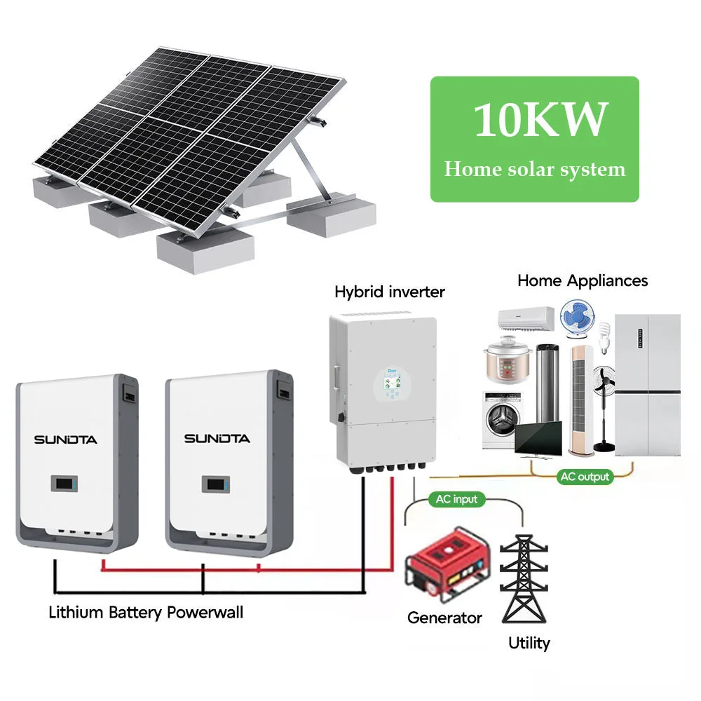 

Гибридная система хранения солнечной энергии, фотоэлектрический полный комплект, 10 кВт, автономная батарея, фотоэлектрические солнечные энергетические системы