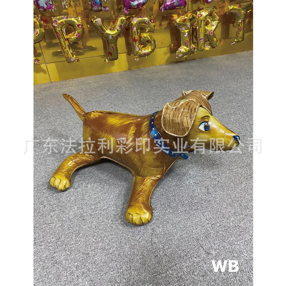 Balloon Walking Children Balloon Pet Aluminum Film Balloon Gold Dog Walking Cute Cartoon 4D Standing Set Type Shape Style Origin