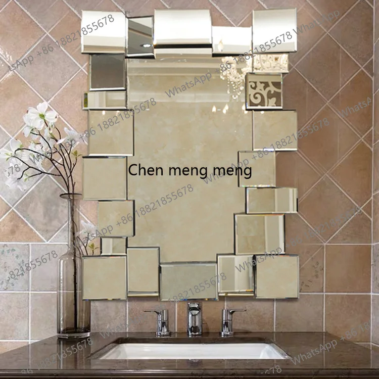Modern minimalist bathroom mirror wall hanging porch decorative mirror ladies dressing mirror