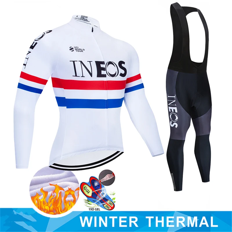 Ineos Sports Set for Men, Cycling Blouse, Sportswear, Jersey, Bib, Bicycle Clothing, Outfit, Thermal Uniform, Bike, Winter