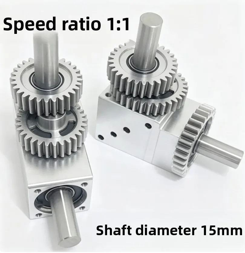 90 degree commutator reduction ratio 1:1 shaft diameter 15mm small spiral bevel gearbox