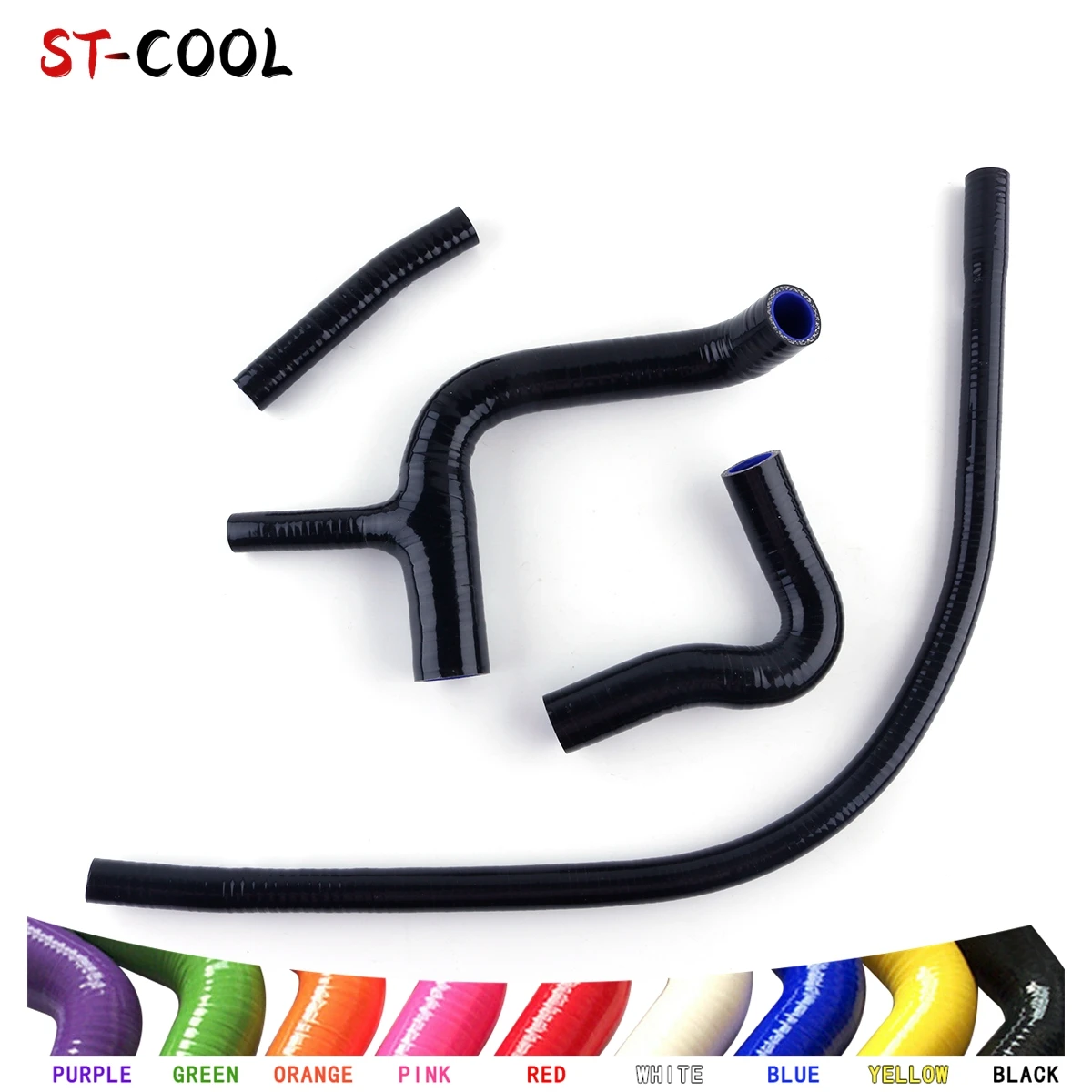 For Austin / Rover Mini Cooper S / 1275 GT Clubman -1990 Radiator Hoses Silicone Tubes Kit Piping 4Pcs 11 Colors