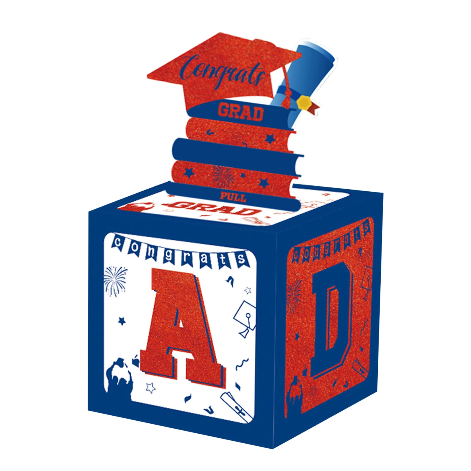 Arts And Crafts for Kids Ages 3-5 Boys 2025 Graduation Surprise Box For Gift Pull Graduation Holder For With 50 PCS Plastic Bags