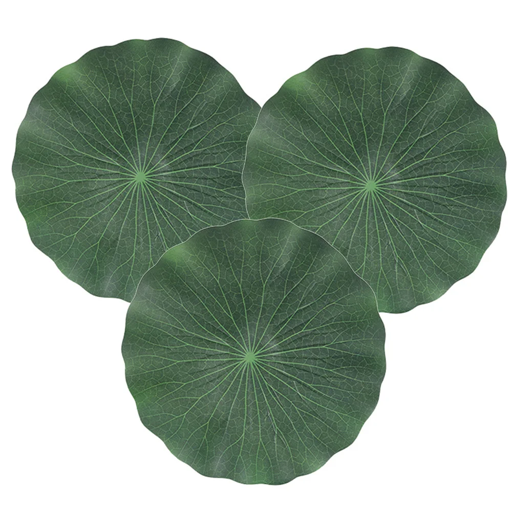 

3pcs Eva Leaves Floating Aquarium Decor For Fish Tank Pond Photography Props Simulated Plant Artificial Lotus Leaves Ornament