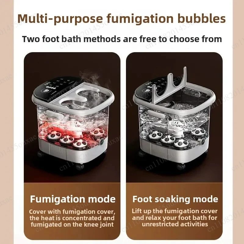 

Automatic Heating Foot Soaker, Foldable Foot Bath Tube, Adjustable Temperature Foot Spa Massager for Care