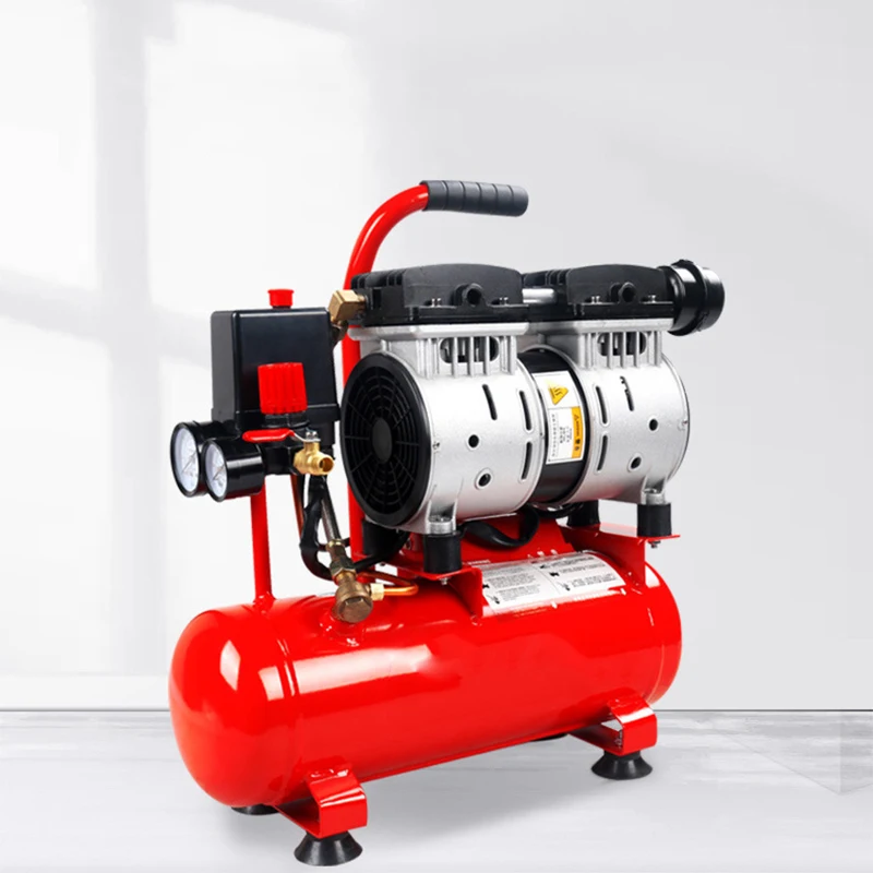 เครื่องอัดอากาศแบบไร้น้ำมัน 220V เครื่องมือปั๊มลมงานไม้ขนาดเล็ก เครื่องอัดอากาศแบบปิดเสียงอาชีพ เครื่องอัดอากาศคุณภาพสูง