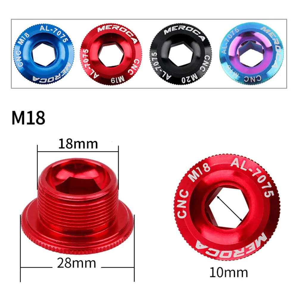Aluminum Alloy Crank Cover Bolt With M19 M20 Threads For M4000 M590 M596 M661 And IXF Hollow Cranksets