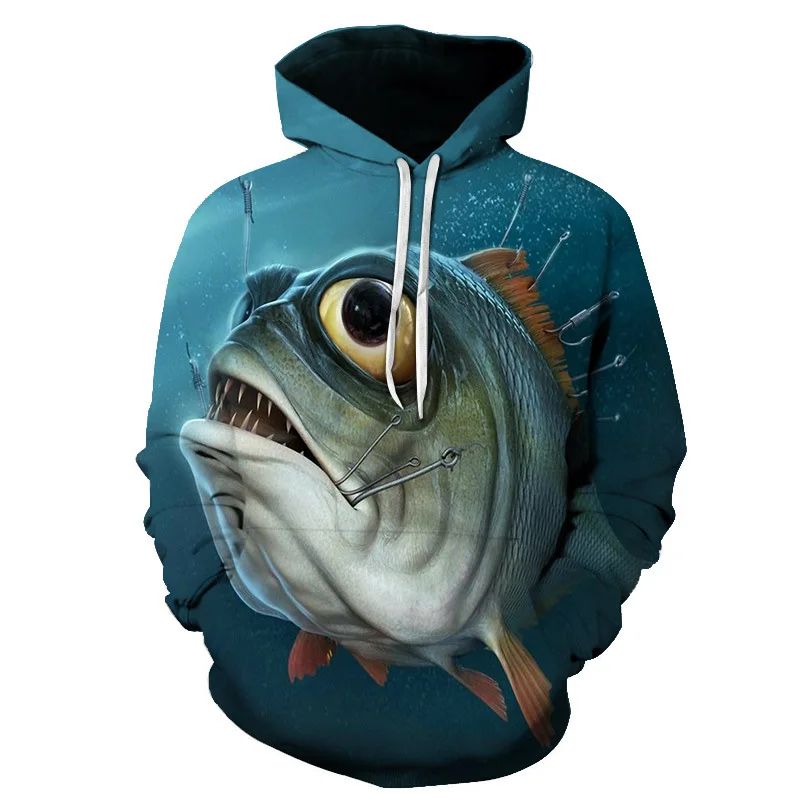 New Fishing Hoodie men 3D print Funny Sweatshirts outdoor casual Sweatshirt Carp Hoodies Hip Hop Mens Clothe oversized hoodie