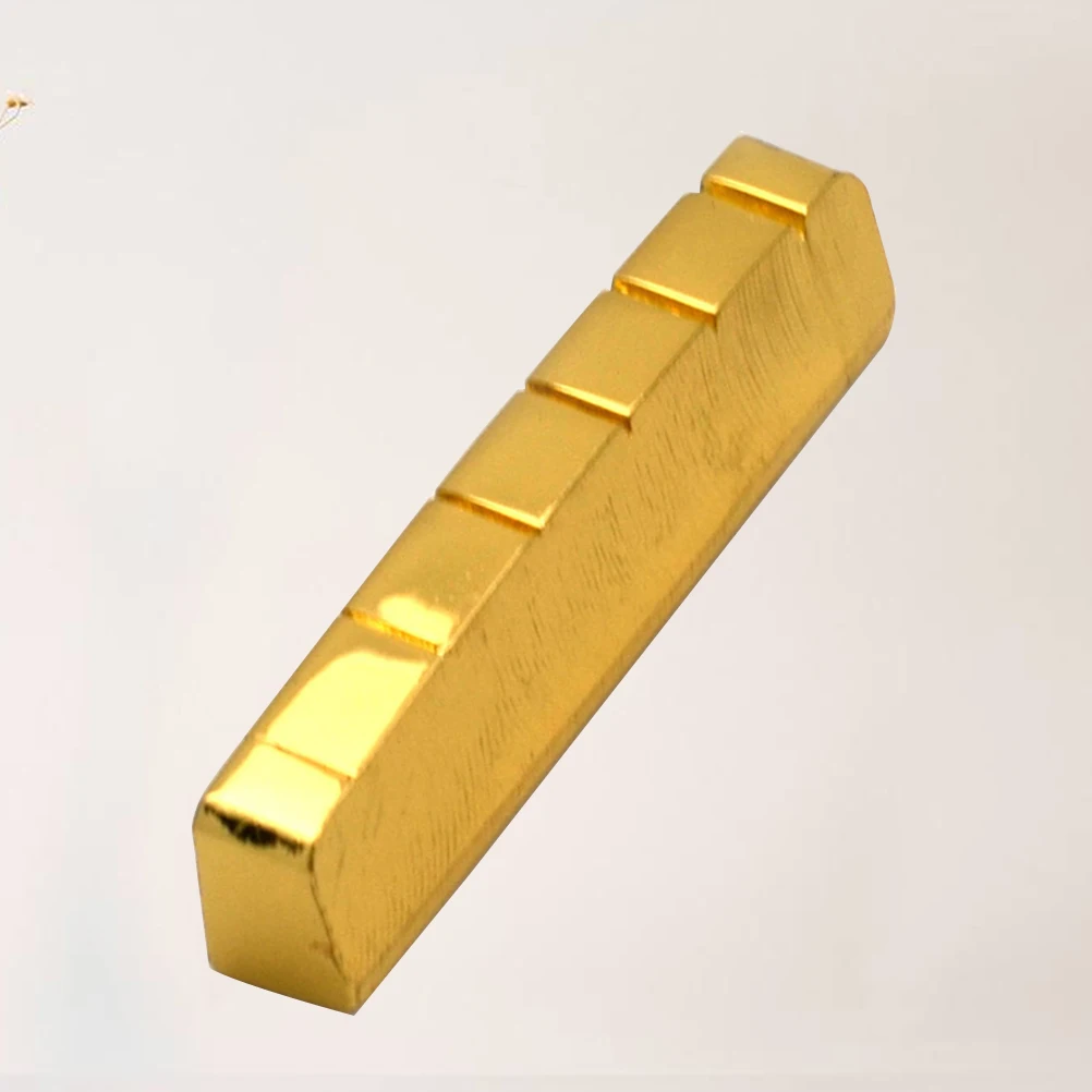 

Replacement Brass Nut Folk Guitar Bridge Musical Accessories Musical Instrument Supplies for Home Shop - 42mm (Golden)