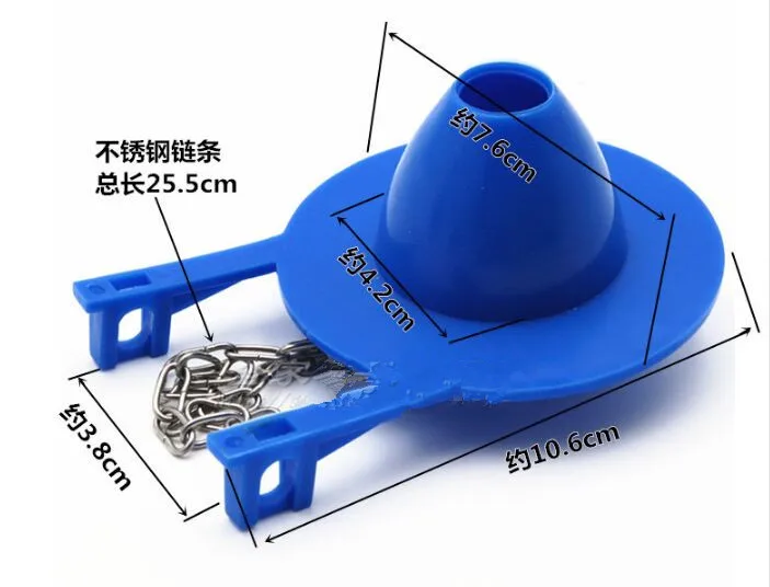 Universal Rubber Toilet Flapper With Stainless Steel Chain 1PC