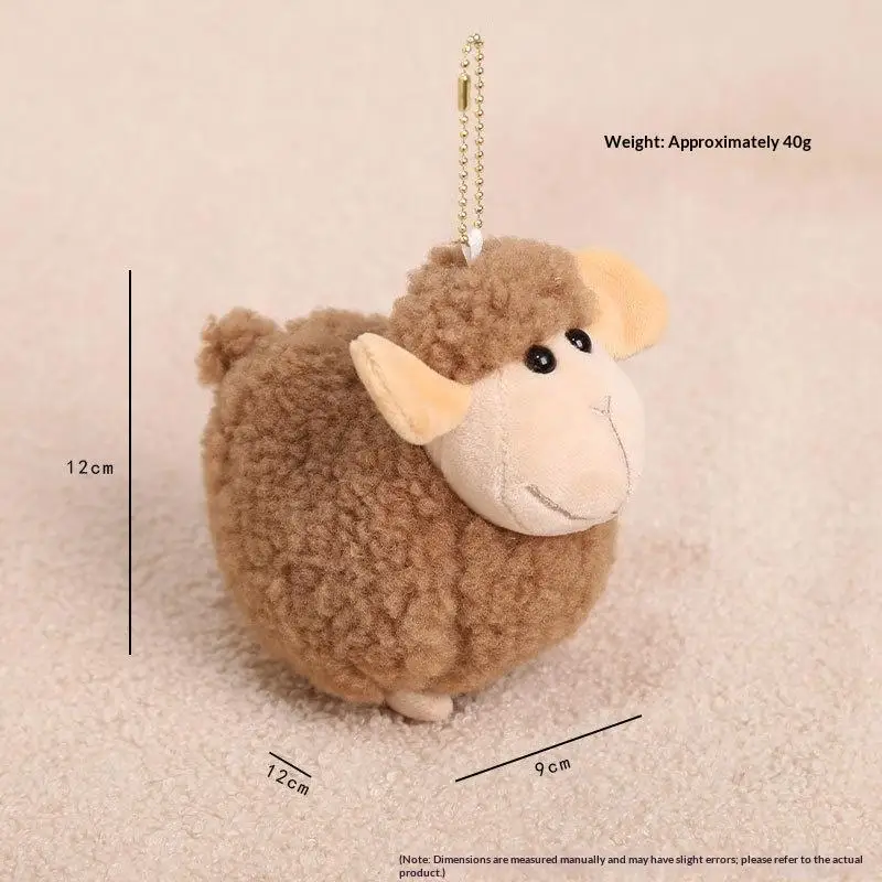 Weicher, flauschiger Schaf-Plüsch-Anhänger, bezauberndes Aussehen, sanfte Haptik, tolle Taschendekoration, Geschenk für Kinder und Freunde. – Detail 2