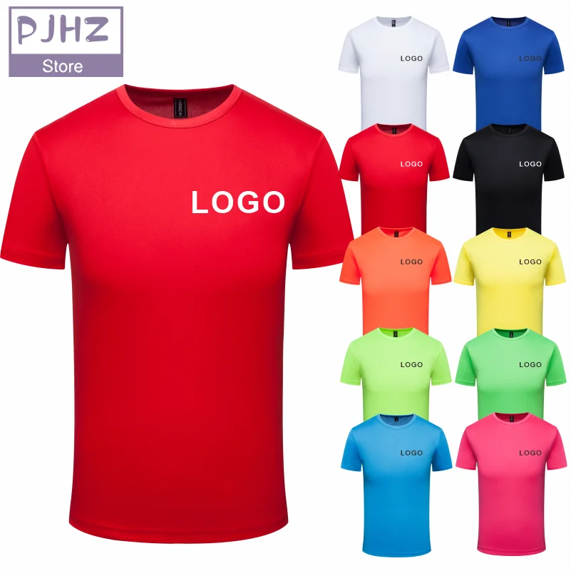 Customized Logo Quick-drying T-shirts Sportswear Gym t-shirt Men And Women Short Sleeve Breathable Shirt Custom Print Embroidery