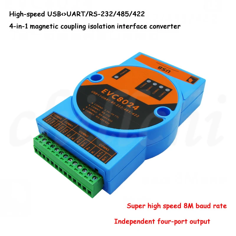

High Speed ADI Isolation Converter USB To RS232 485 422 TTL FT4232 Chip 2500VRMS 4 In 1