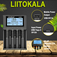 LiitoKala Lii-M4 18650 LCD Multifunctional Battery Charger For 3.7V 1.2V 26650 21700 14500 18350 17500 AA AAA A C And Other