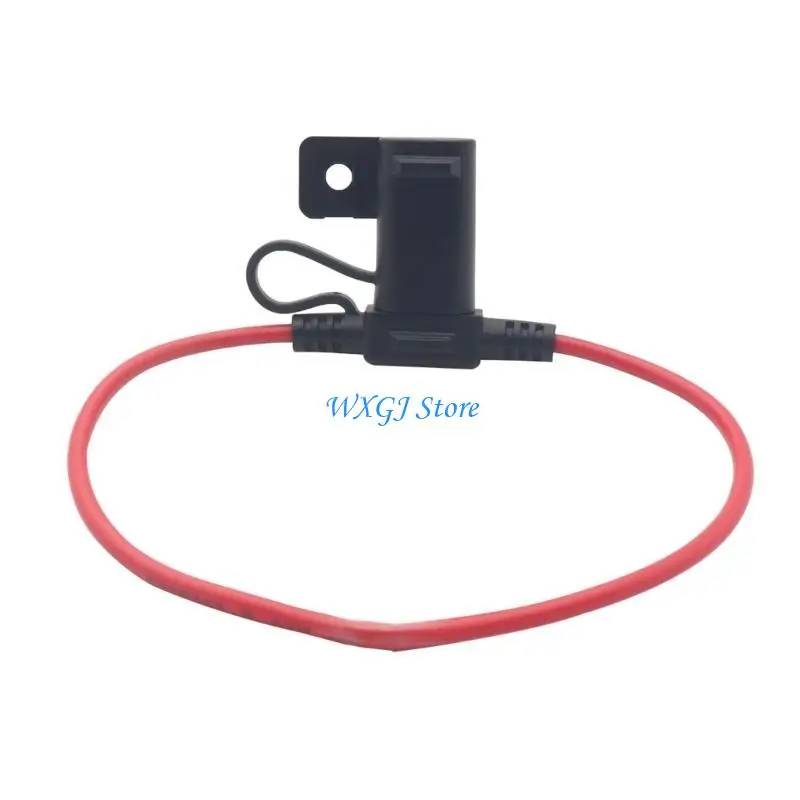 

37JE 12AWG Car Waterproof Fuses Holder Socket Splashproof for 32V 30A Wire Cutoff Switch Auto Motorcycles Motorbike BladeFuse