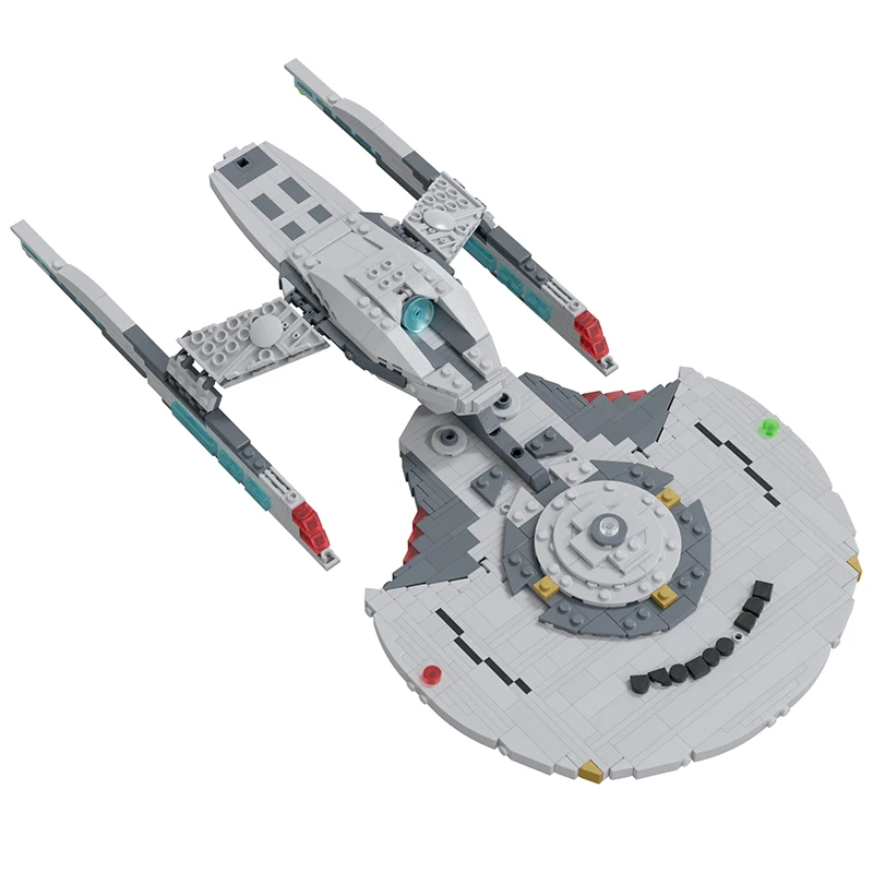 Raum Film Serie MOC Ziegel USS Titan NCC 80102A Mini Baustein Junge Spielzeug Montieren Modell DIY Sammlung Set Weihnachten Geschenk