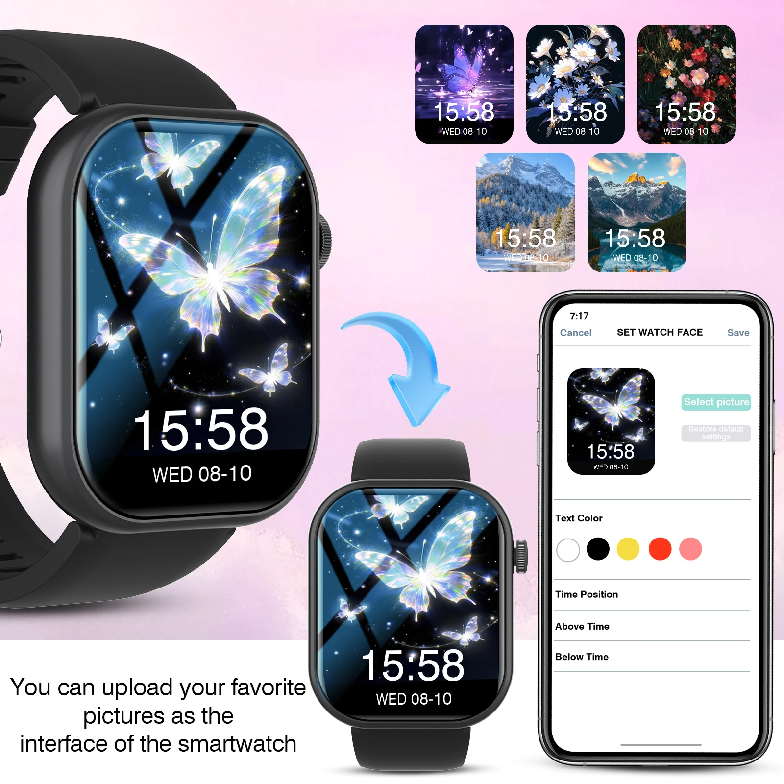 新しいスマートウォッチ、HDタッチスクリーン、通話リマインダ - Watch 7 Smartwatch Iphone のレビューと価格