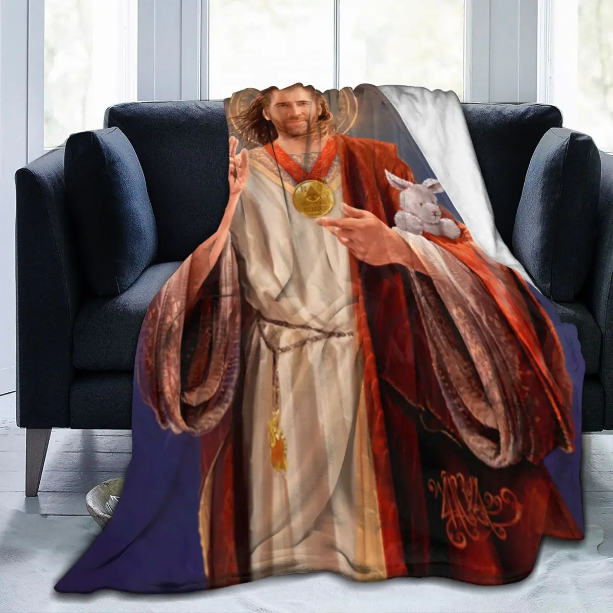 N-نيكولاس أقفاص البطانيات يسوع السفر الفانيلا رمي بطانية سوبر الأريكة الدافئة كرسي مخصص لتقوم بها بنفسك المفرش هدية #3