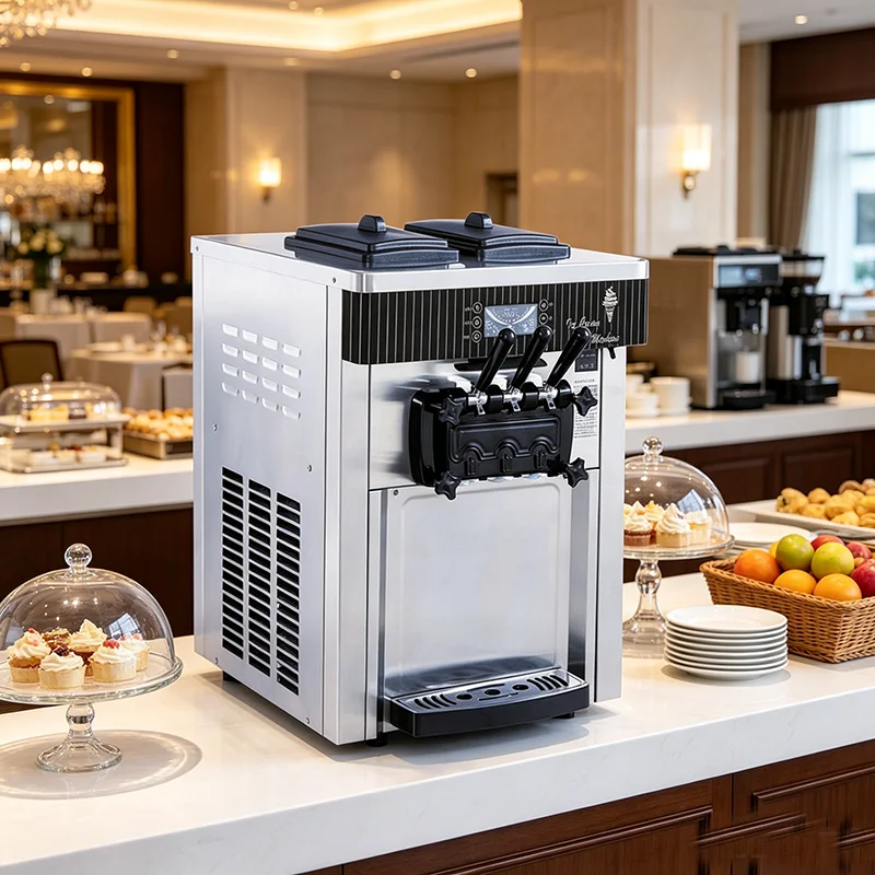 

Soft Serve Ice Cream Machine Fast Freeze Commercial Equipment For Cafe Bar