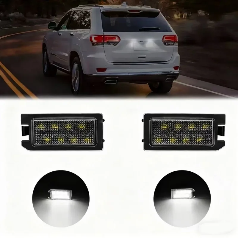 2 قطعة لوحة ترخيص ضوء 12 فولت LED رقم مصباح إشارة الأبيض لمازيراتي ليفانتي 2017 2018 2019 2020 أضواء لوحة ترخيص Led