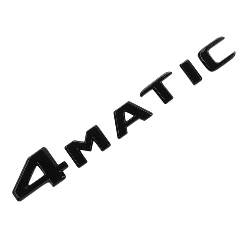 4MATIC Black Auto Trunk Door Bumper Badge Decal Emblem Adhesive Tape Sticker Replacement for