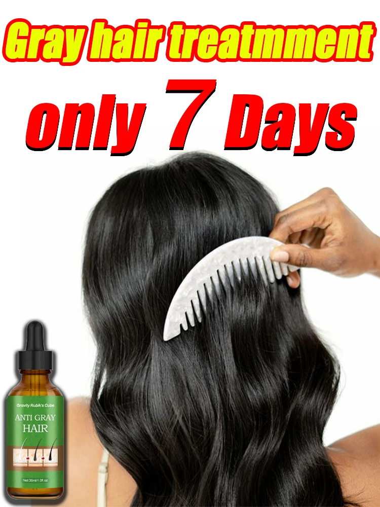 Anti-grey hair essence Serum treatment restore natural hair color and restore healthy White To Black hair