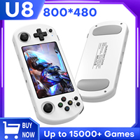 U8 Retro Handheld Game Console 4.0 Inch HD Screen 800*480 Open Source Linux System Portable Pocket Video  Party  Games Player