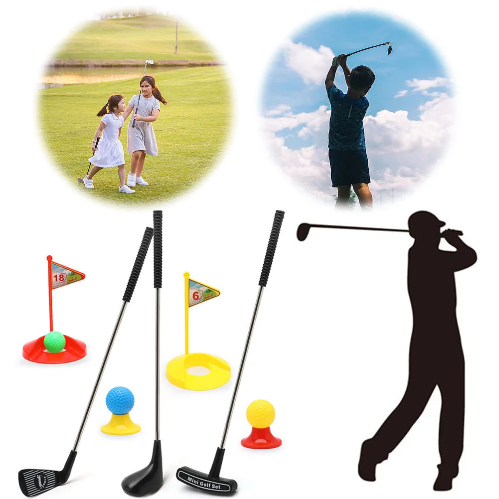 Toddler Golf Clubs Set Kids Golf Set Mini Golf Club Set Lawn Outdoor and Indoor Sports Toy Gifts for 3 4 5 6 Year Old Boys Girls