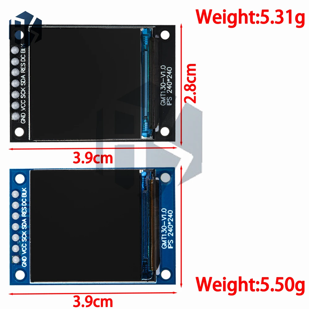 Display tft 0.96/1.3 polegadas ips 7p spi hd 65k módulo lcd colorido st7735 drive ic 80*160 (não oled) para arduino