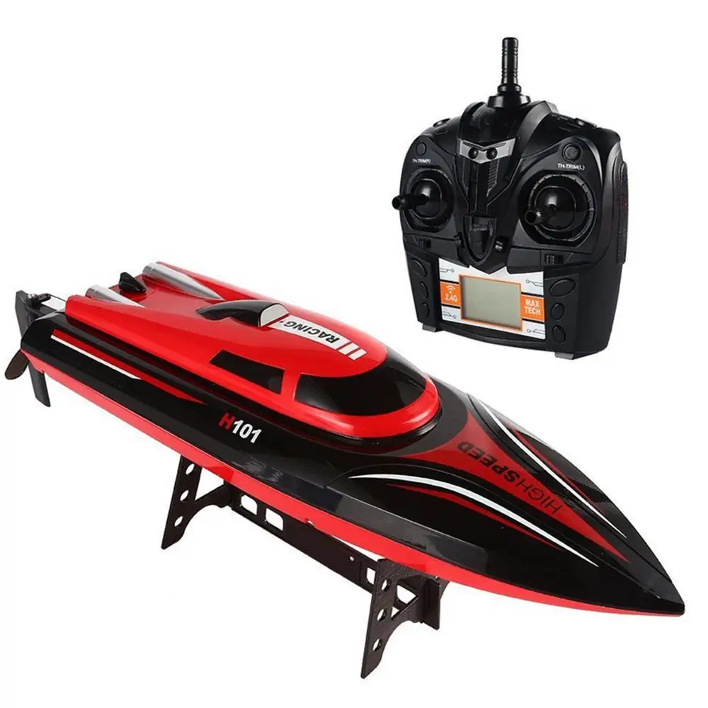 TKKJ 4CH RC Boat H101 2.4G High Speed Remote Control Electric Racing Boat 180 Degree Flip Speed Boats Model Toy for Kids 28KM/H