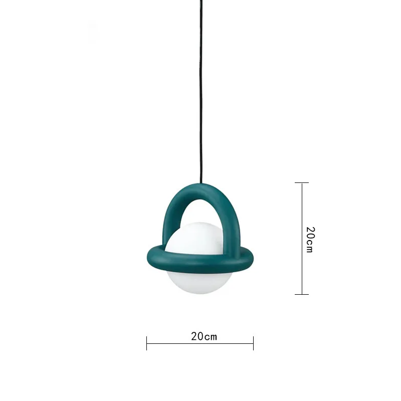 Nieuwe stijl LED-hanglampen acryl bal zwart wit groen rood geel metaal G4 lamp voor eetkamer keuken slaapkamer kantoor