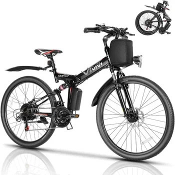 Image M026TGB 26"  for Adults, Folding Electric Mountain Bike with 500W Motor, 21.7MPH, Up to 50 Miles, Dual Shock Absorber, UL2849