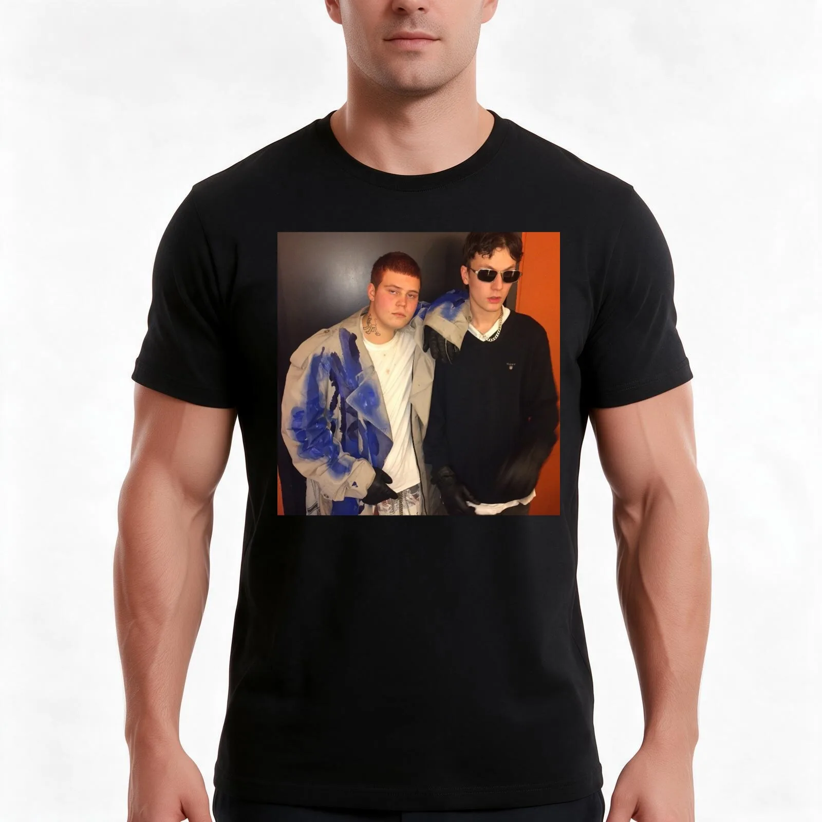 Yung Lean and Bladee T-Shirt, Summer Casual Cotton Tee, Oversized Streetwear Tops, Vintage Graphic Print, Loose Fit Short Sleeve