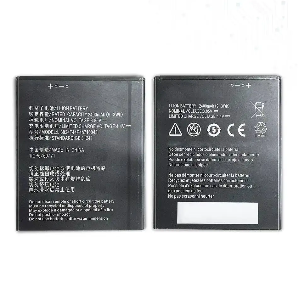

For Zte Blade A520 A521 BA520 LI3824T44P4H716043 Reliable Replacement 2400Mah Mobile Phone Battery Long Lasting